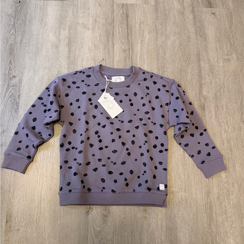 Animal Print Sweatshirt Ice Purple